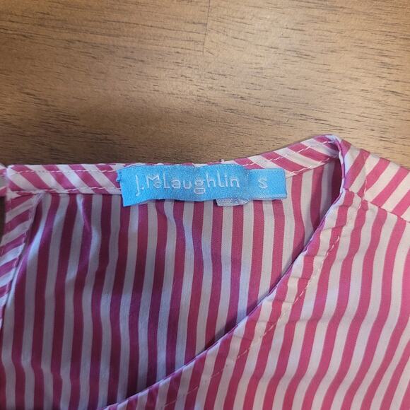 J.McLaughlin Red White Striped Flutter Sleeve Top Size S – EUC - Picture 3 of 5